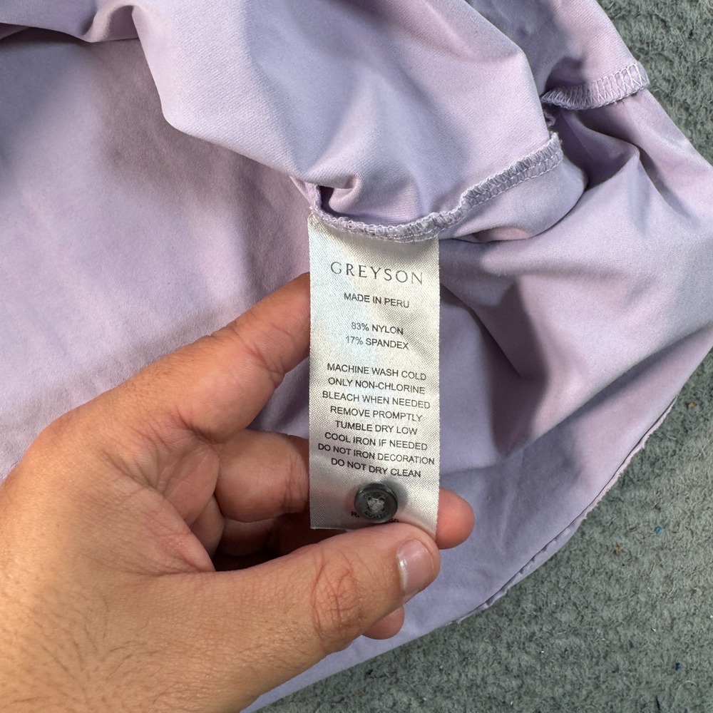 Greyson Polo Shirt Womens Medium Purple Ocean Reef Golf Club Performance Stretch - Picture 4 of 12